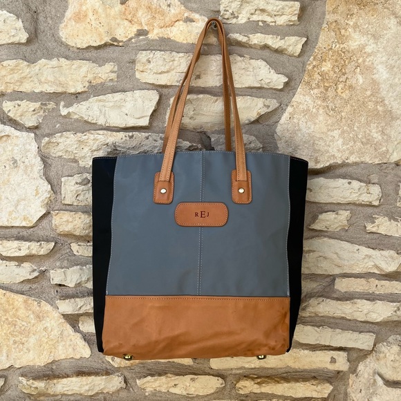 Jon hart alamo heights tote in slate monogram REJ - Picture 2 of 14